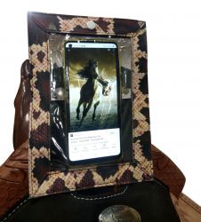 Showman Smart Phone Snake Skin Print Case for Saddle